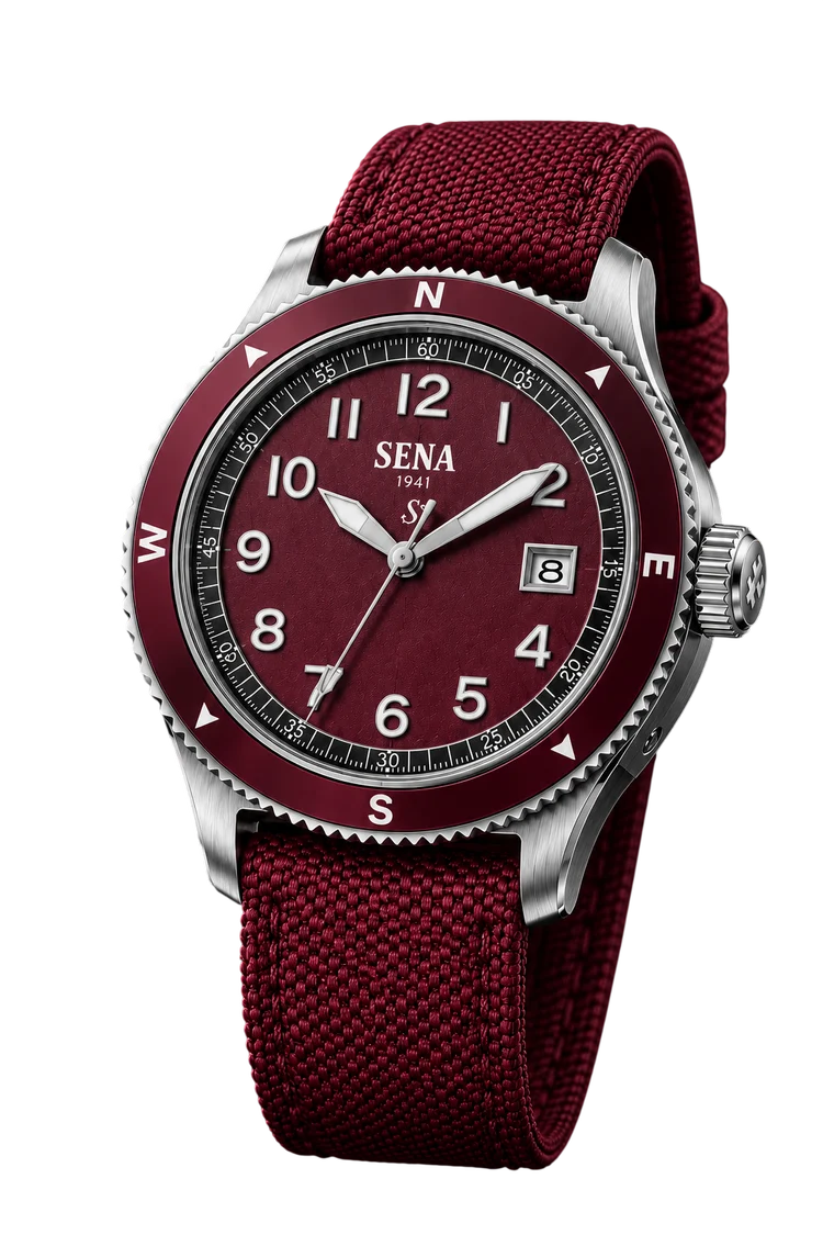 Burgundy Warisan 3-Hands Date