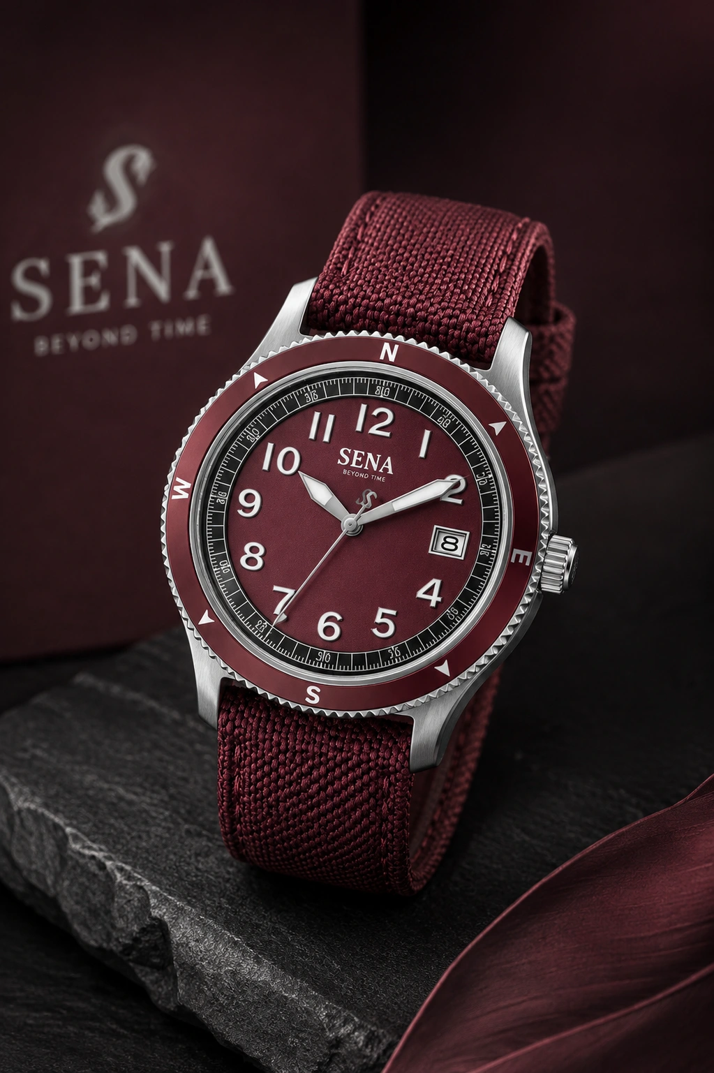 Burgundy SENA Compass Explorer